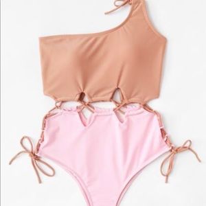 Pink and Nude one piece